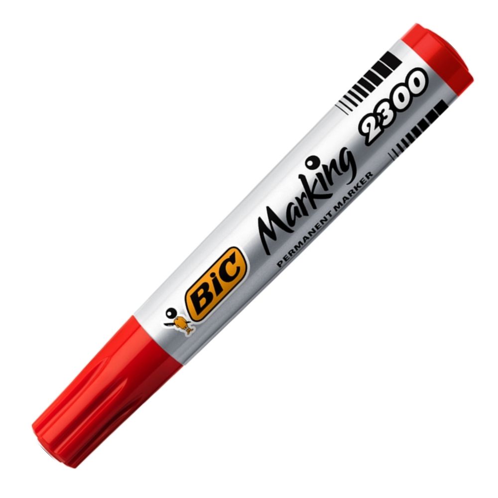 Bic Permanent Markör 2300 Kesik Uç Kırmızı