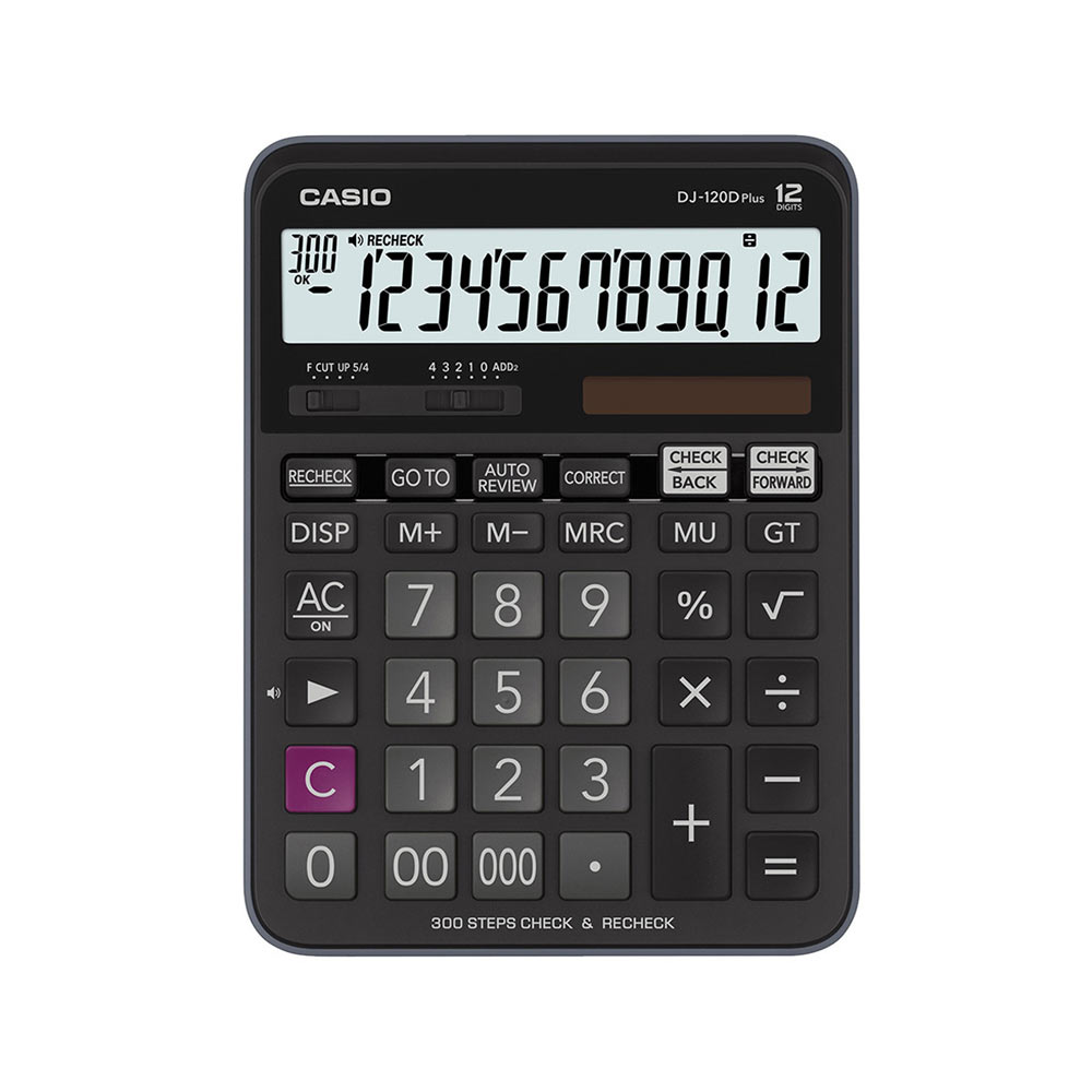 Casio Hesap Makinesi Plus 12 Hane Pilli + Güneş Enerjili
