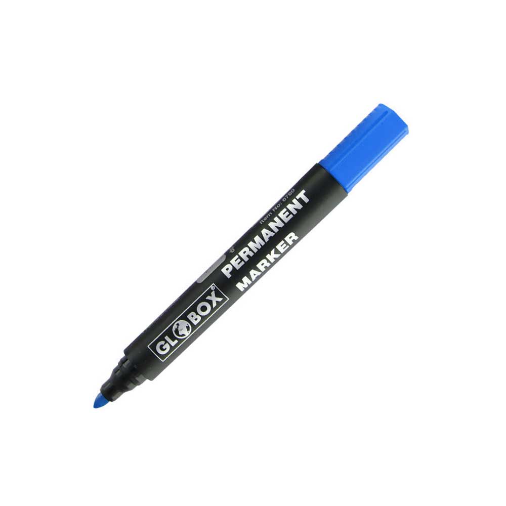 Globox Permanent Markör Yuvarlak Uç Mavi