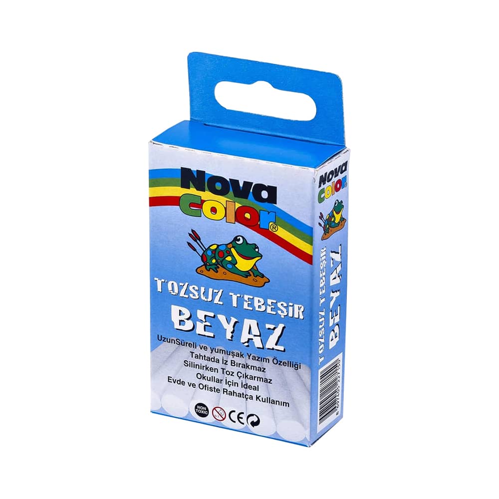 Nova Color Tozsuz Tebeşir 10'lu Beyaz